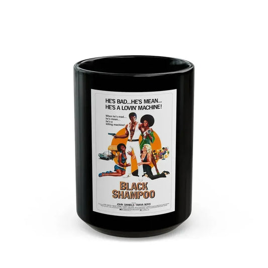 BLACK SHAMPOO 1976 Movie Poster - Black Coffee Mug 15oz - Go Mug Yourself