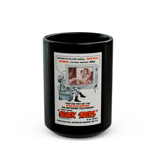 BLACK SOCKS (VIDEO VIXEN) 1975 Movie Poster - Black Coffee Mug 15oz - Go Mug Yourself