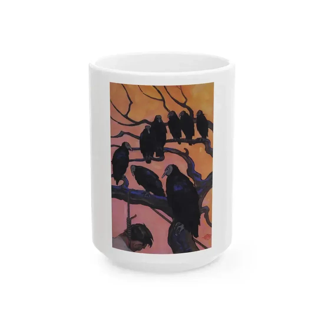 Black Thunder Trail, Wild West Weekly, April 1939 - White Coffee Mug 15oz - Go Mug Yourself