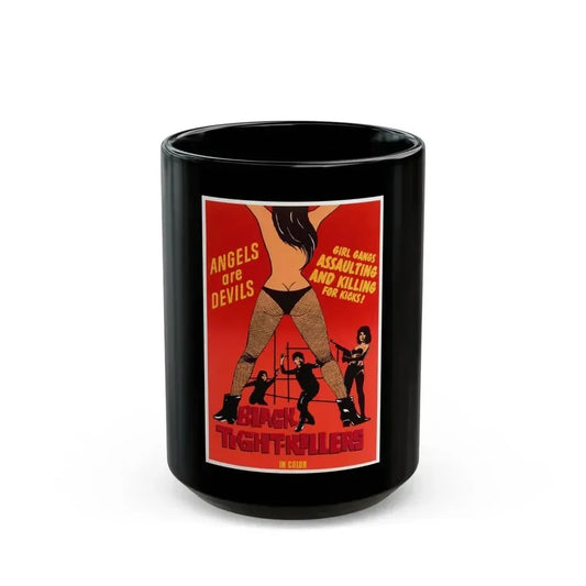 BLACK TIGHT-KILLERS 1966 Movie Poster - Black Coffee Mug 15oz - Go Mug Yourself