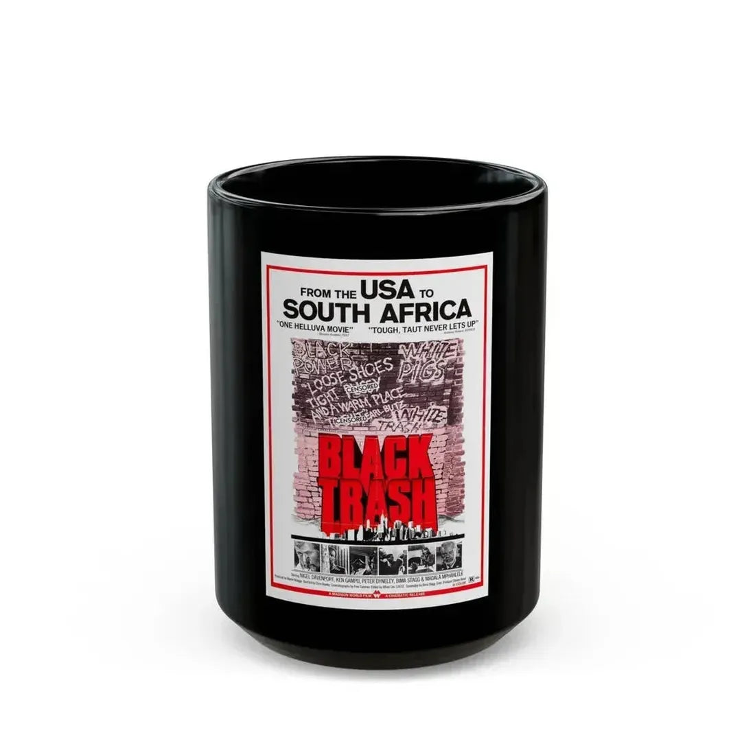 BLACK TRASH (SOUL PATROL) 1976 Movie Poster - Black Coffee Mug 15oz - Go Mug Yourself