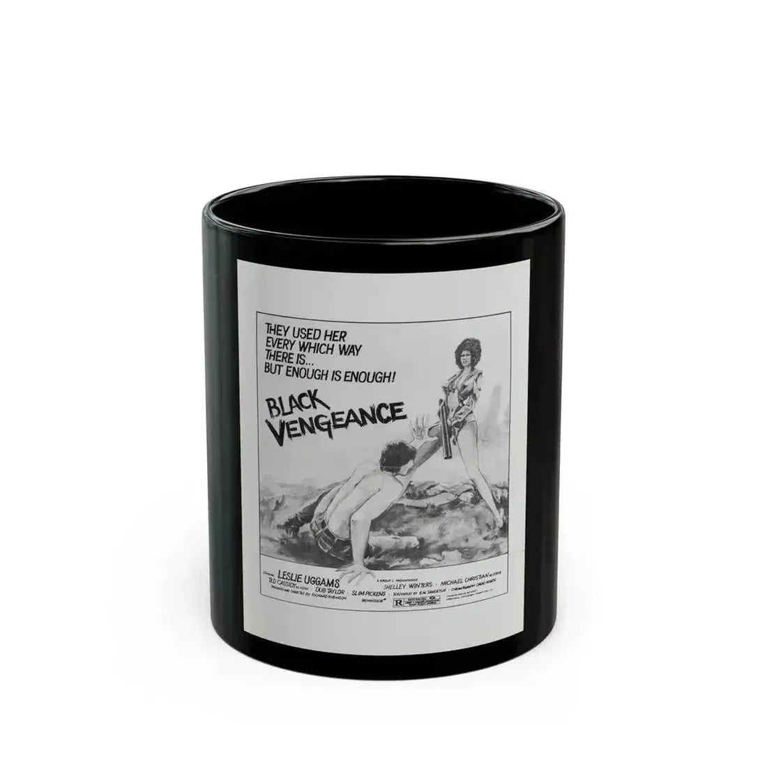 BLACK VENGEANCE (POOR PRETTY EDDIE) 1975 Movie Poster - Black Coffee Mug 11oz - Go Mug Yourself
