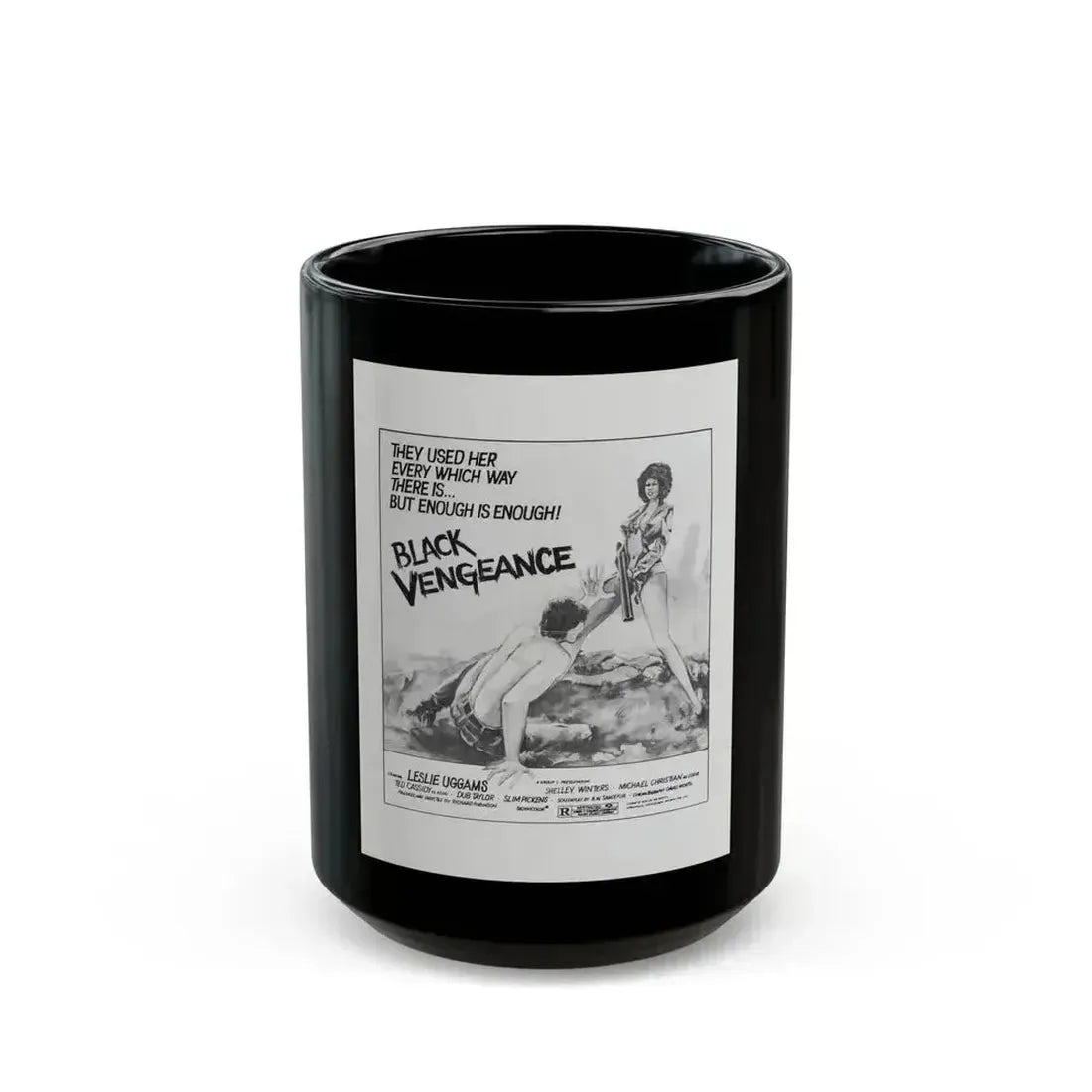 BLACK VENGEANCE (POOR PRETTY EDDIE) 1975 Movie Poster - Black Coffee Mug 15oz - Go Mug Yourself