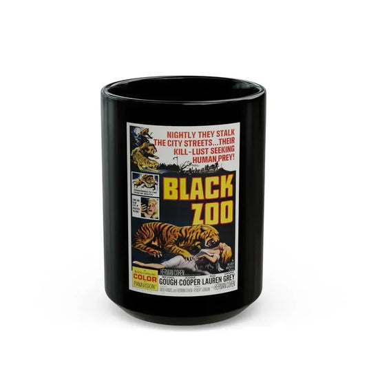 BLACK ZOO 1963 Movie Poster - Black Coffee Mug 15oz - Go Mug Yourself