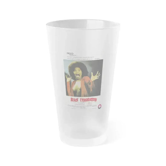 BLACKENSTEIN (BLACK FRANKENSTEIN) 1973 Movie Poster - Frosted Pint Glass 16oz 16oz Frosted - Go Mug Yourself