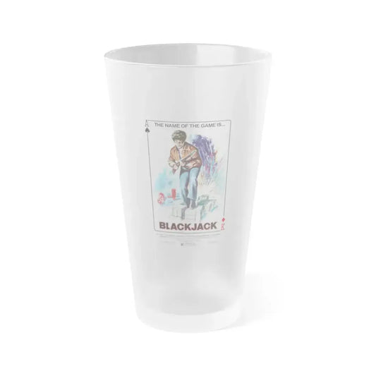 BLACKJACK 1978 Movie Poster - Frosted Pint Glass 16oz 16oz Frosted - Go Mug Yourself