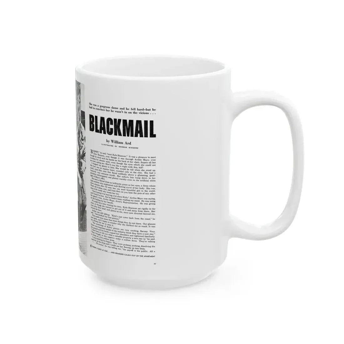 Blackmall (1), Real magazine, January 1953 - White Coffee Mug - Go Mug Yourself