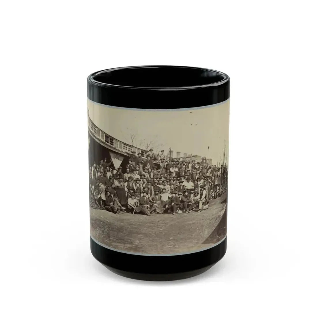 Blacksmith's Shop, Quartermaster's Department, Washington, D.C., April, 1865 (U.S. Civil War) Black Coffee Mug 15oz - Go Mug Yourself