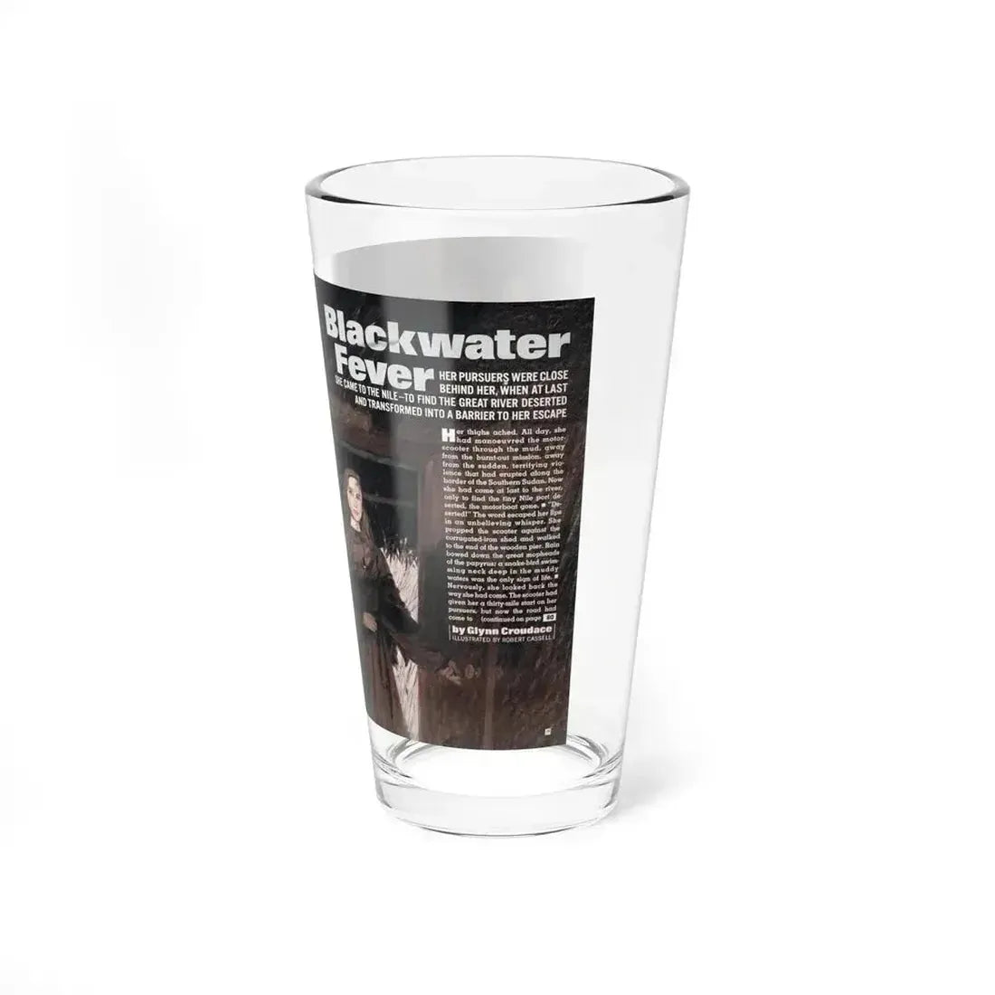 Blackwater Fever, Argosy, February 1966 (Magazine Illustration) Pint Glass 16oz - Go Mug Yourself