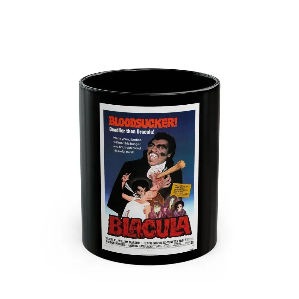 BLACULA 1972 Movie Poster - Black Coffee Mug 11oz - Go Mug Yourself