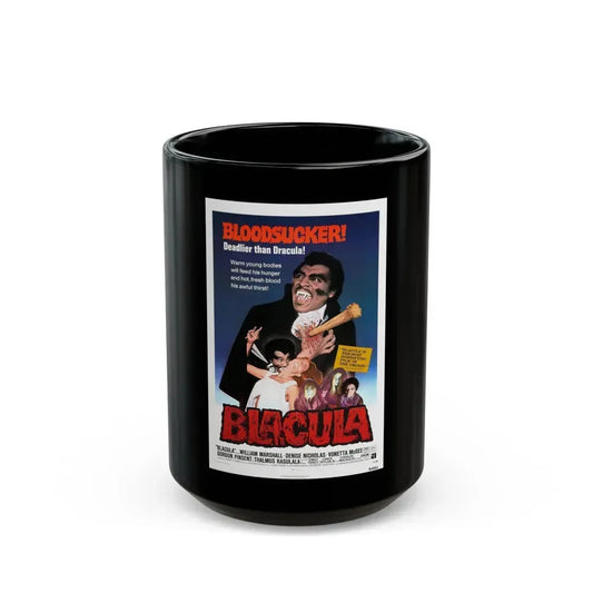 BLACULA 1972 Movie Poster - Black Coffee Mug 15oz - Go Mug Yourself