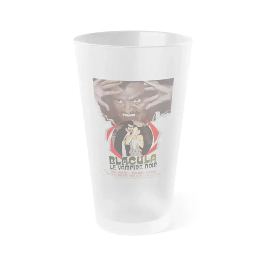 BLACULA (FRENCH) 1972 Movie Poster - Frosted Pint Glass 16oz 16oz Frosted - Go Mug Yourself