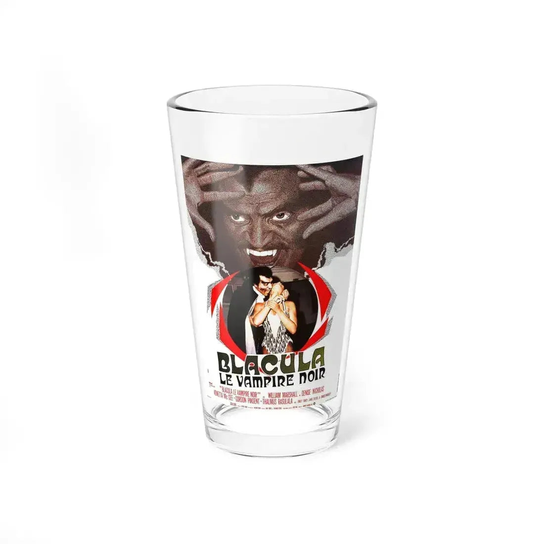 BLACULA (FRENCH) 1972 Movie Poster - Pint Glass 16oz 16oz - Go Mug Yourself