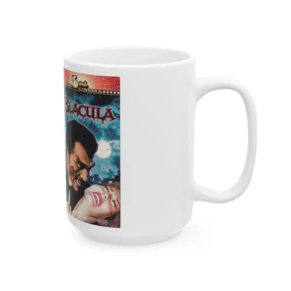 BLACULA (VHS COVER) - White Coffee Mug - Go Mug Yourself
