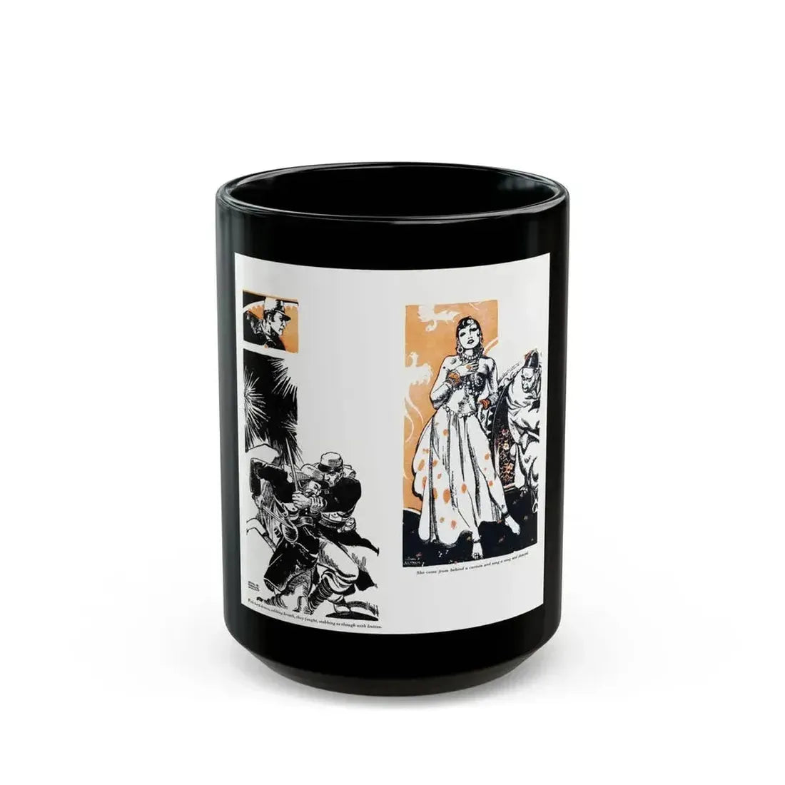 Blades of the Legion (1-2), Blue Book Magazine, February 1946 - Black Coffee Mug 15oz - Go Mug Yourself