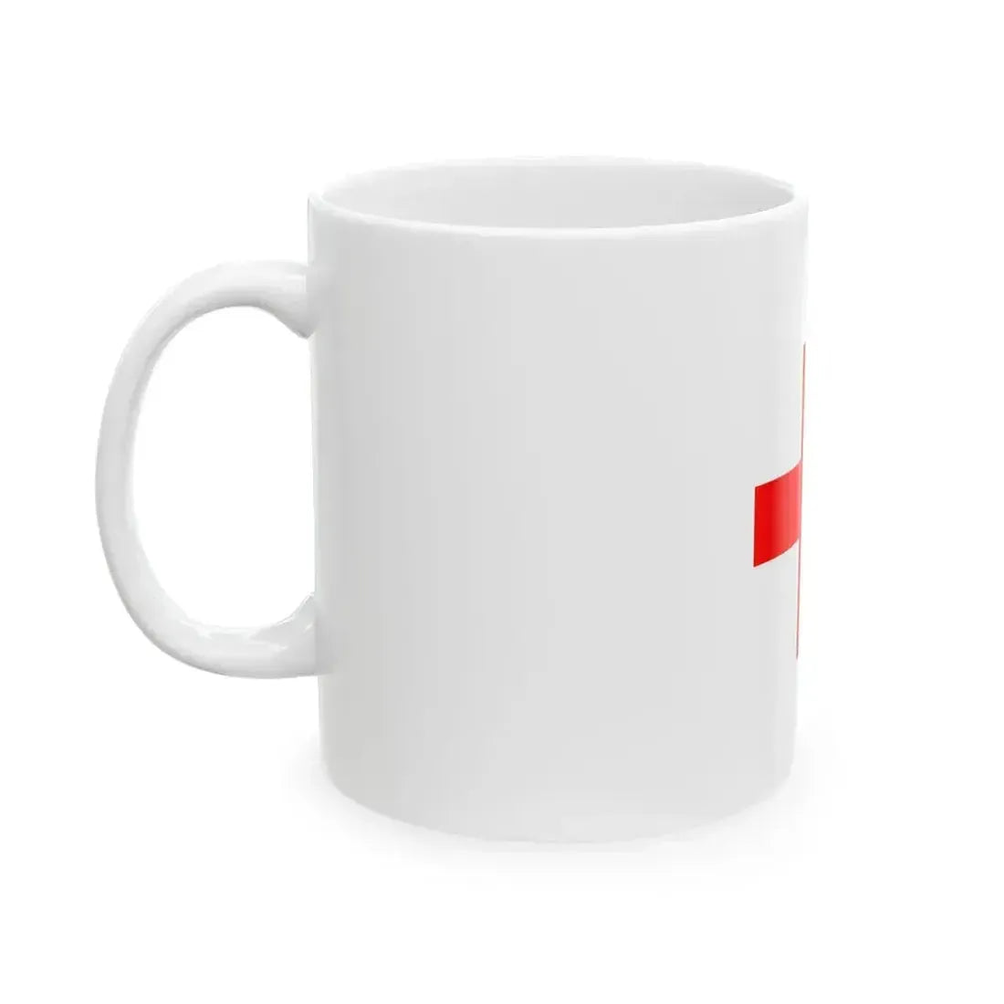 Blanc croix rouge (Belgium) White Coffee Mug - Go Mug Yourself