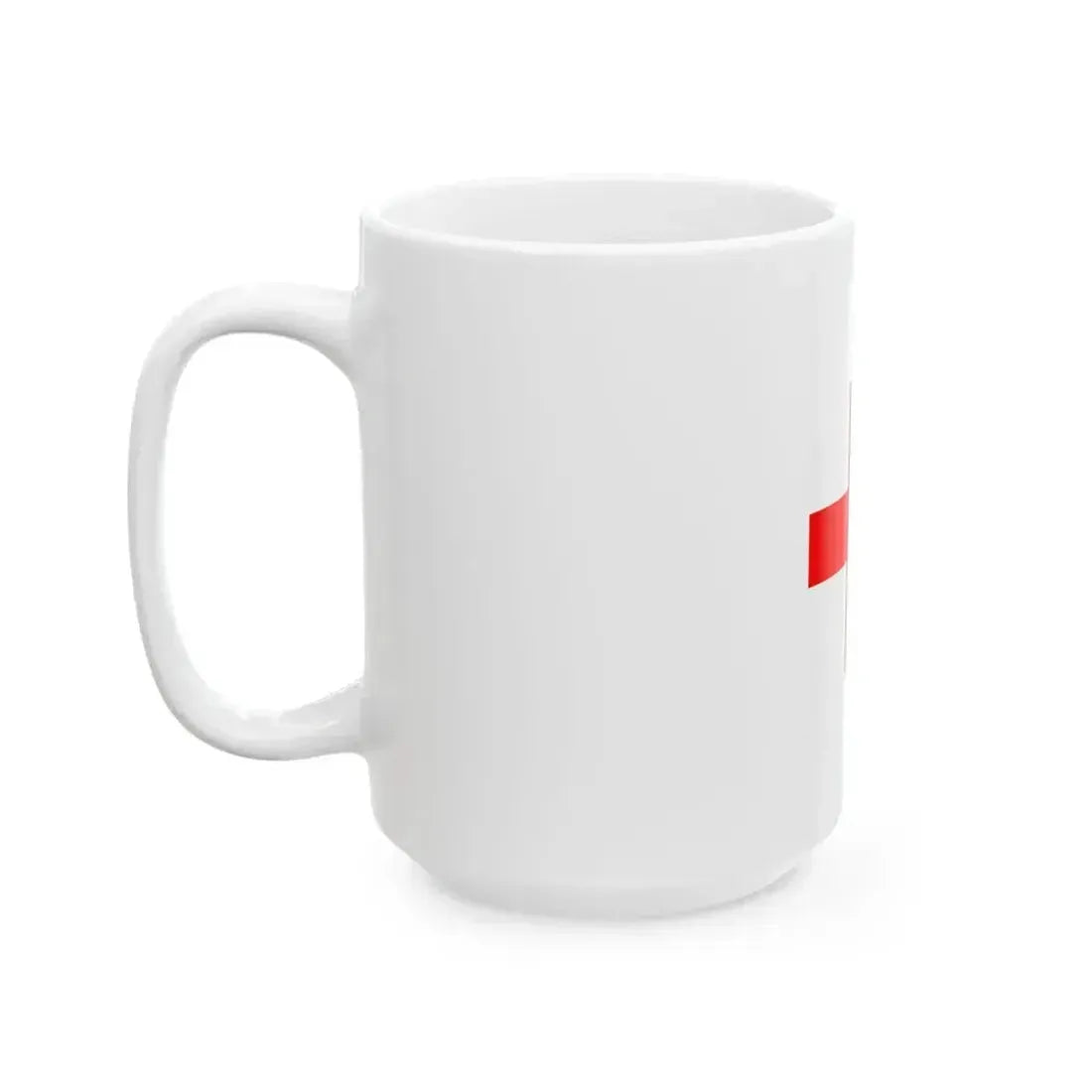 Blanc croix rouge (Belgium) White Coffee Mug - Go Mug Yourself