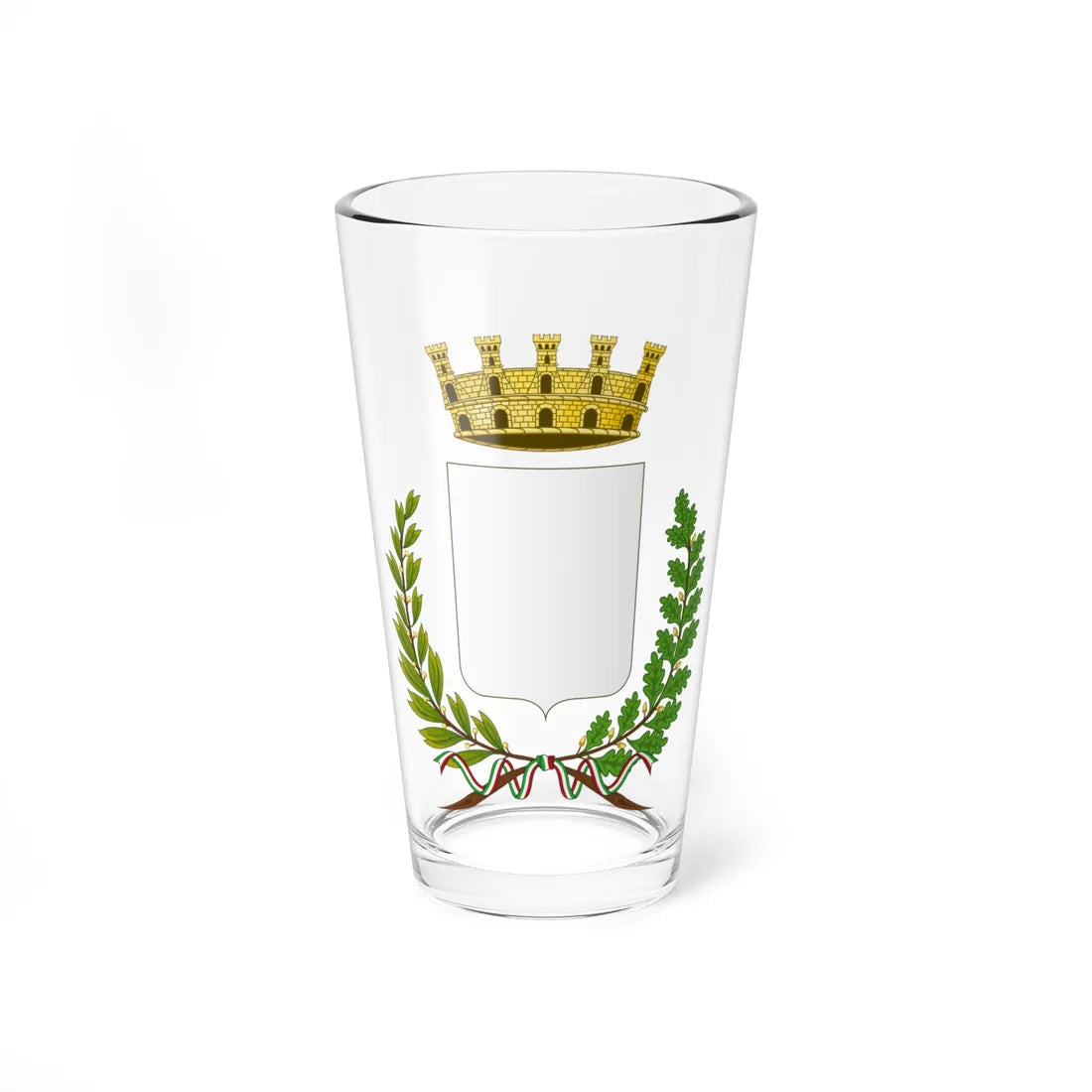 Blank Coat of arms of Italian City 3 (Italy) (Coat of Arms) Pint Glass 16oz 16oz - Go Mug Yourself