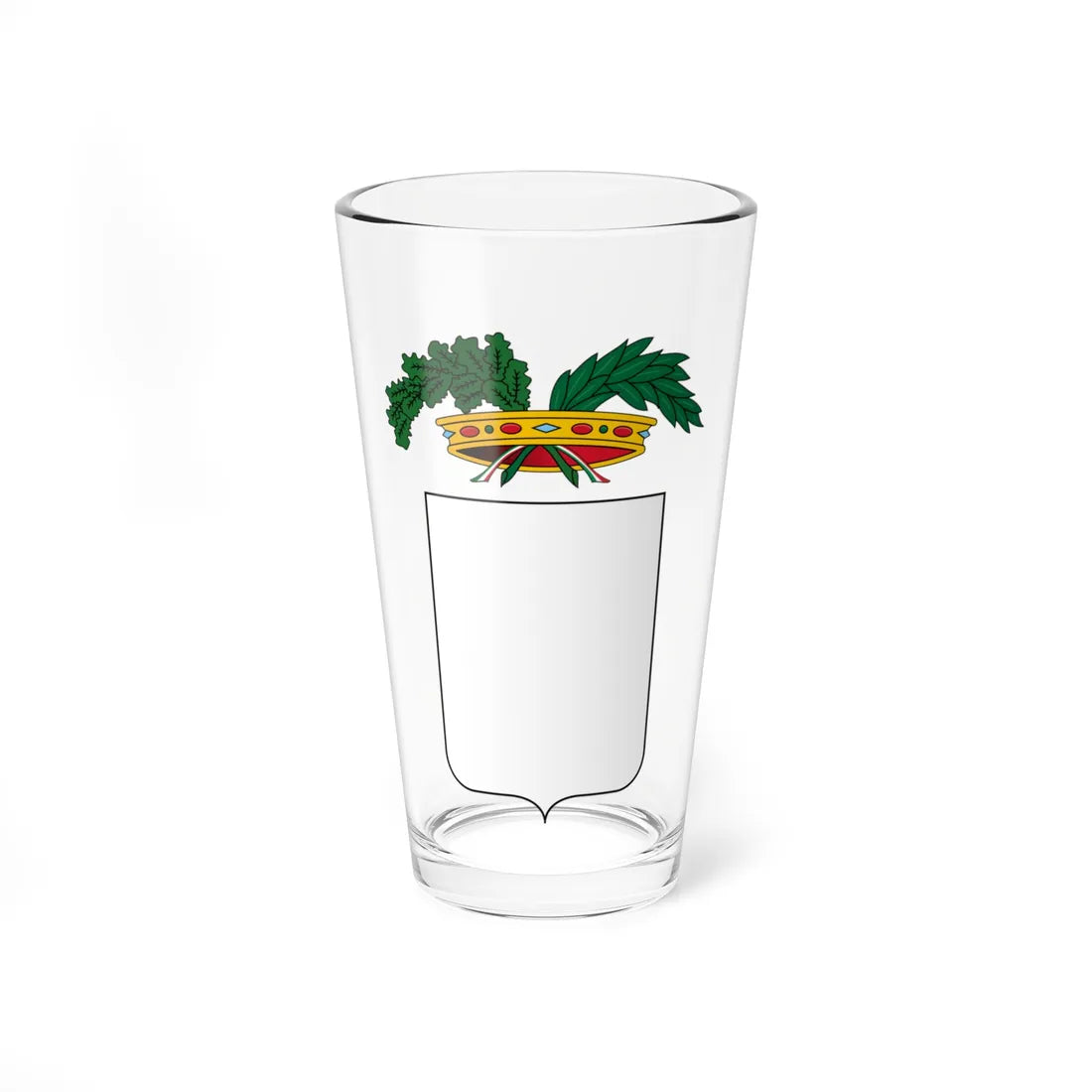 Blank - Italy province-Stemma (Italy) (Coat of Arms) Pint Glass 16oz 16oz - Go Mug Yourself