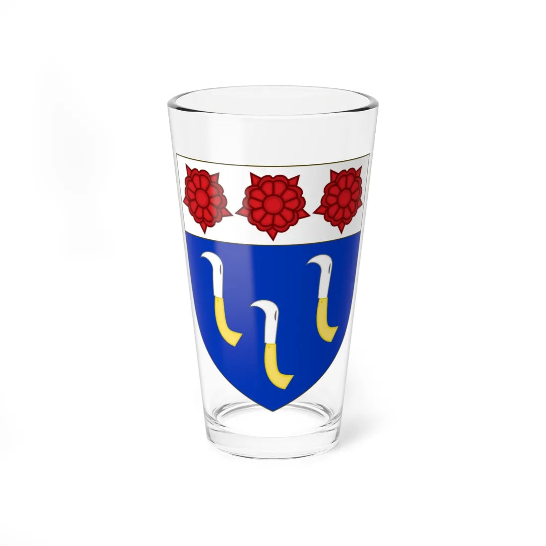 Blason de la famille Bosquillon (France) (Coat of Arms) Pint Glass 16oz - Go Mug Yourself