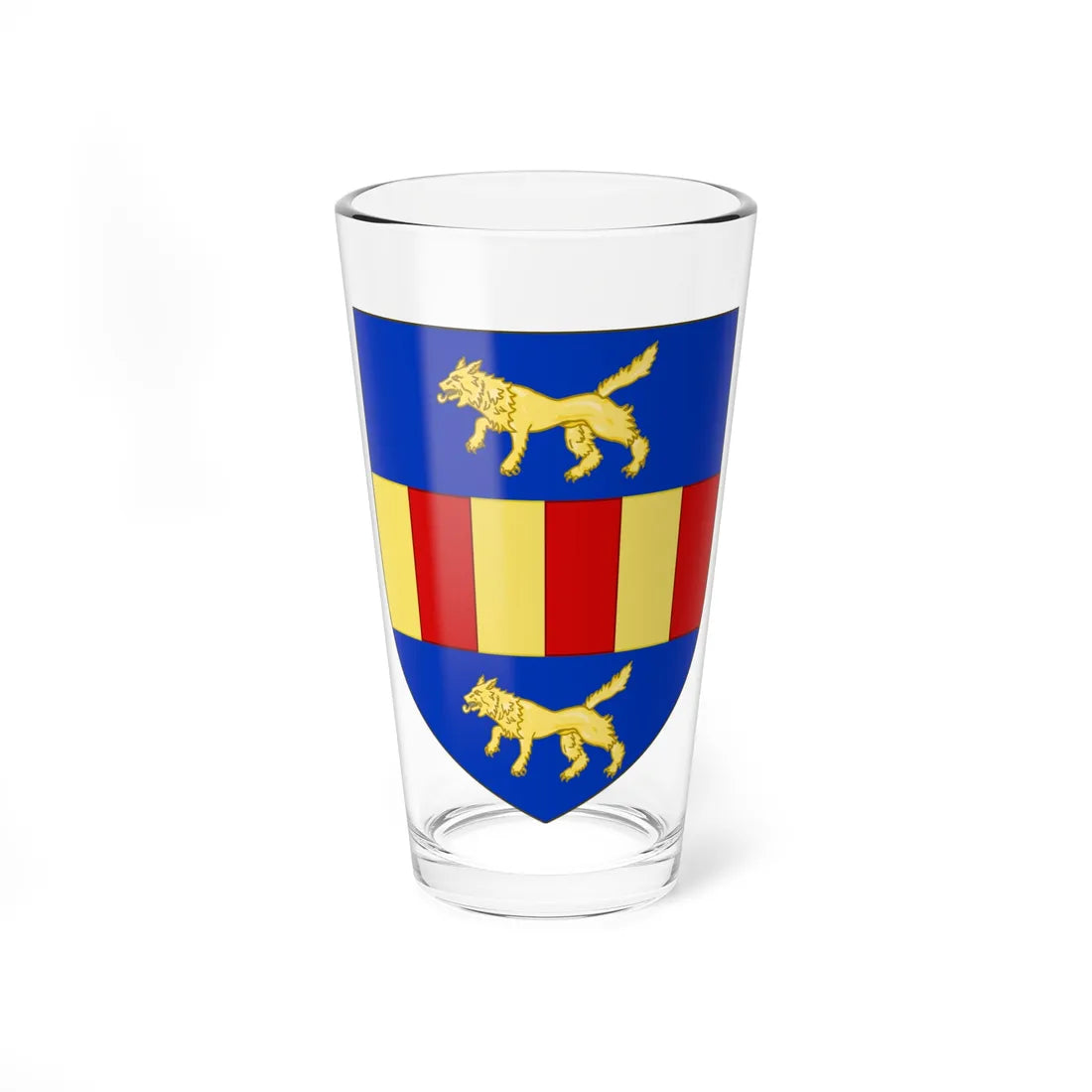 Blason de la famille de La Porte (France) (Coat of Arms) Pint Glass 16oz - Go Mug Yourself