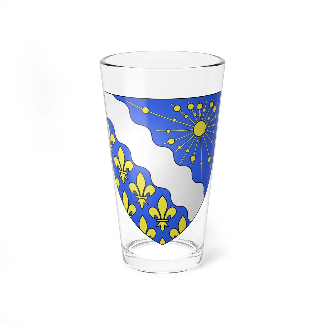 Blason département fr Essonne (France) (Coat of Arms) Pint Glass 16oz 16oz - Go Mug Yourself