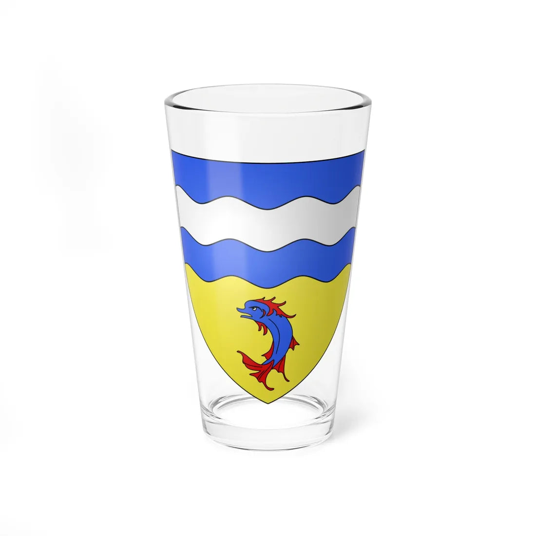Blason département fr Isère (France) (Coat of Arms) Pint Glass 16oz 16oz - Go Mug Yourself