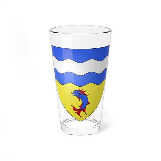 Blason département fr Isère (France) (Coat of Arms) Pint Glass 16oz 16oz - Go Mug Yourself
