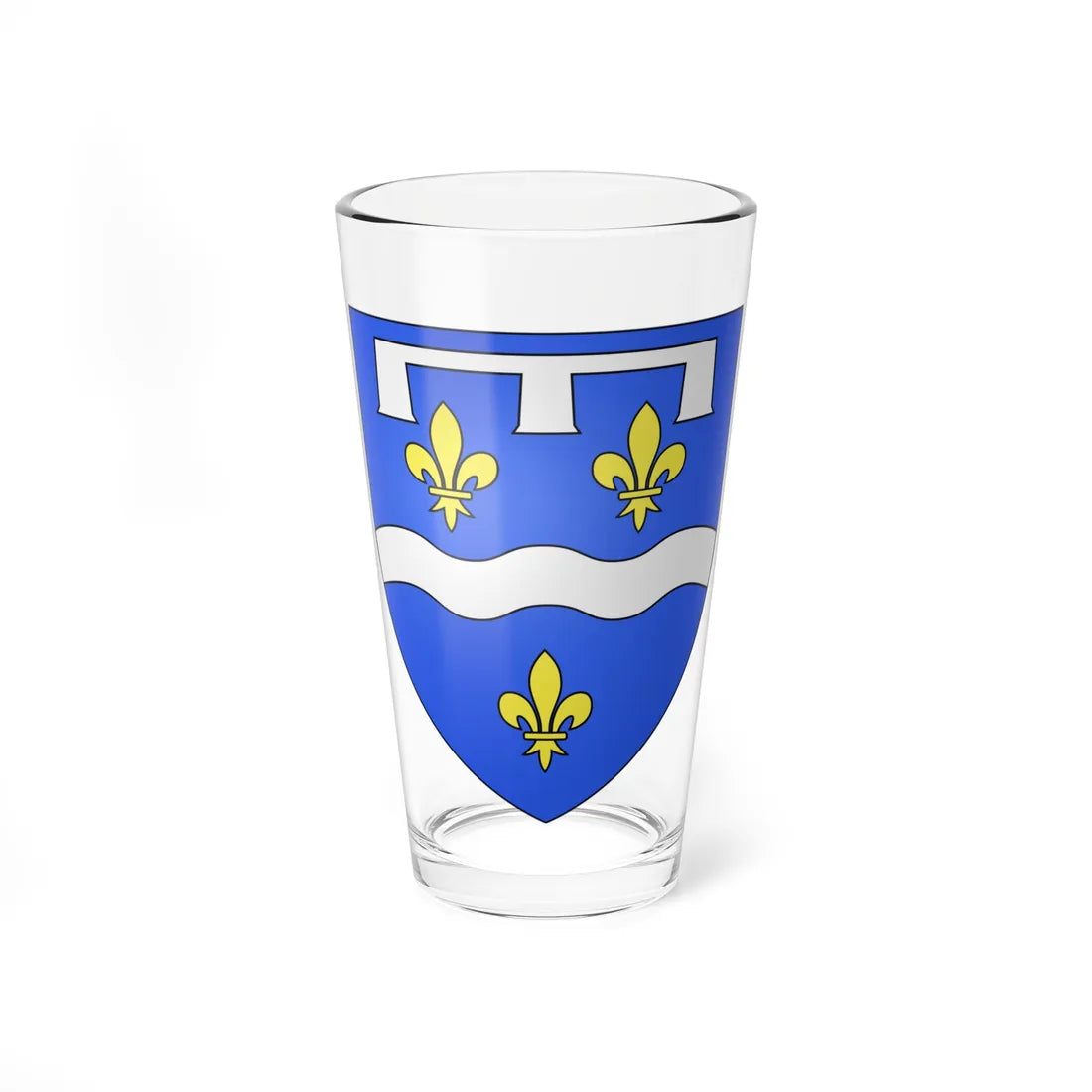 Blason département fr Loiret (France) (Coat of Arms) Pint Glass 16oz 16oz - Go Mug Yourself