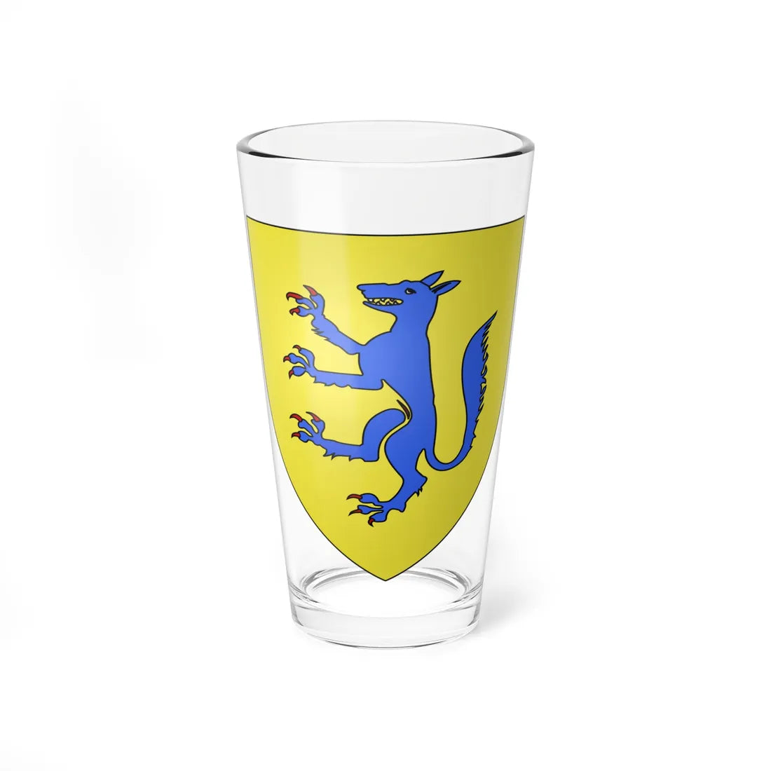 Blason famille dAgoult (France) (Coat of Arms) Pint Glass 16oz 16oz - Go Mug Yourself