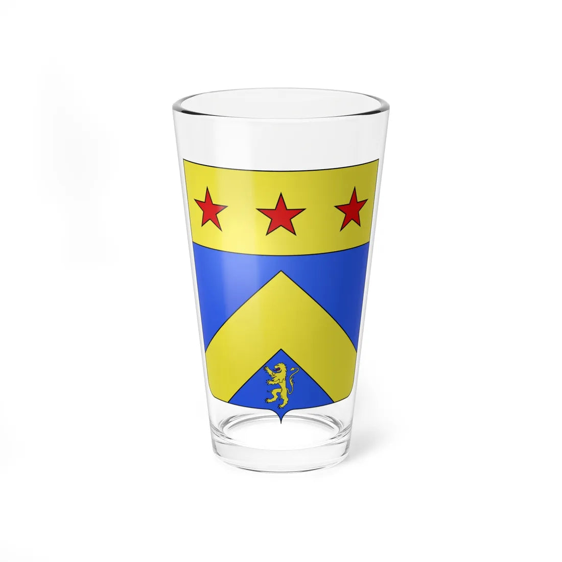 Blason famille fr dAdaoust (France) (Coat of Arms) Pint Glass 16oz 16oz - Go Mug Yourself
