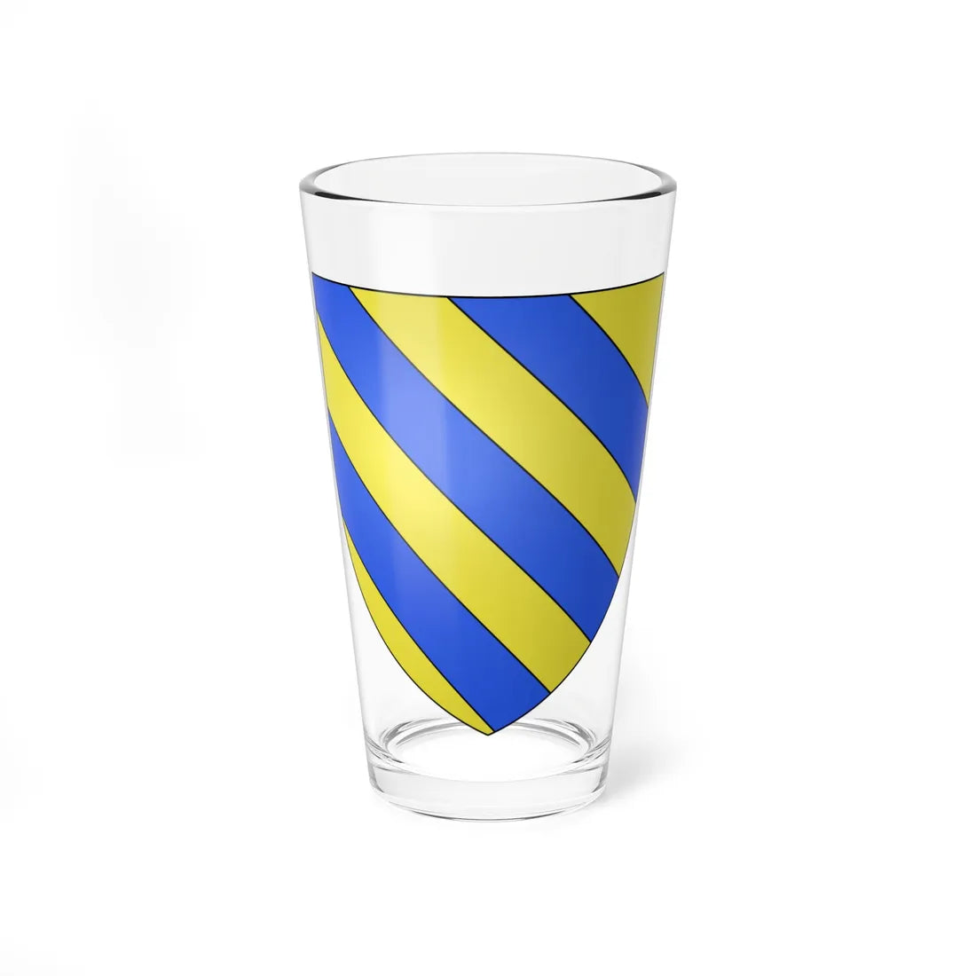 Blason famille fr dAdhémar (France) (Coat of Arms) Pint Glass 16oz 16oz - Go Mug Yourself