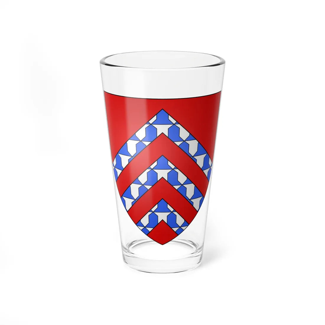 Blason famille fr dAmiens (France) (Coat of Arms) Pint Glass 16oz 16oz - Go Mug Yourself