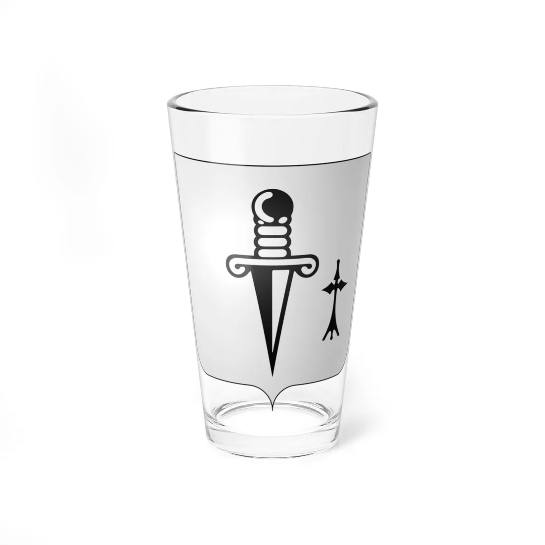 Blason Monterfil (France) (Coat of Arms) Pint Glass 16oz 16oz - Go Mug Yourself