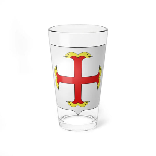 Blason Montfort sur Meu (France) (Coat of Arms) Pint Glass 16oz 16oz - Go Mug Yourself