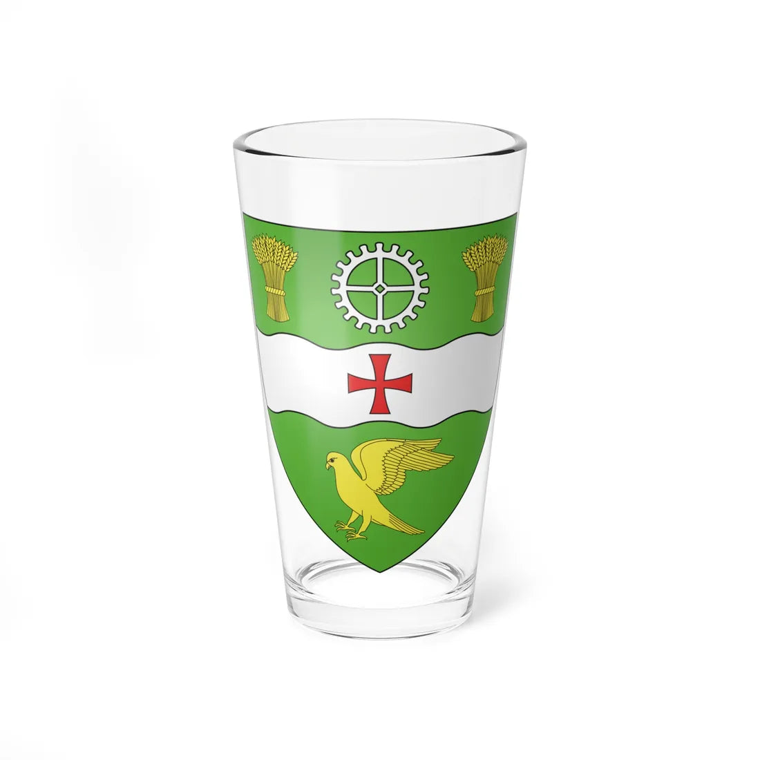 Blason ville ca Hawkesbury Ontario (Canada) (Coat of Arms) Pint Glass 16oz 16oz - Go Mug Yourself
