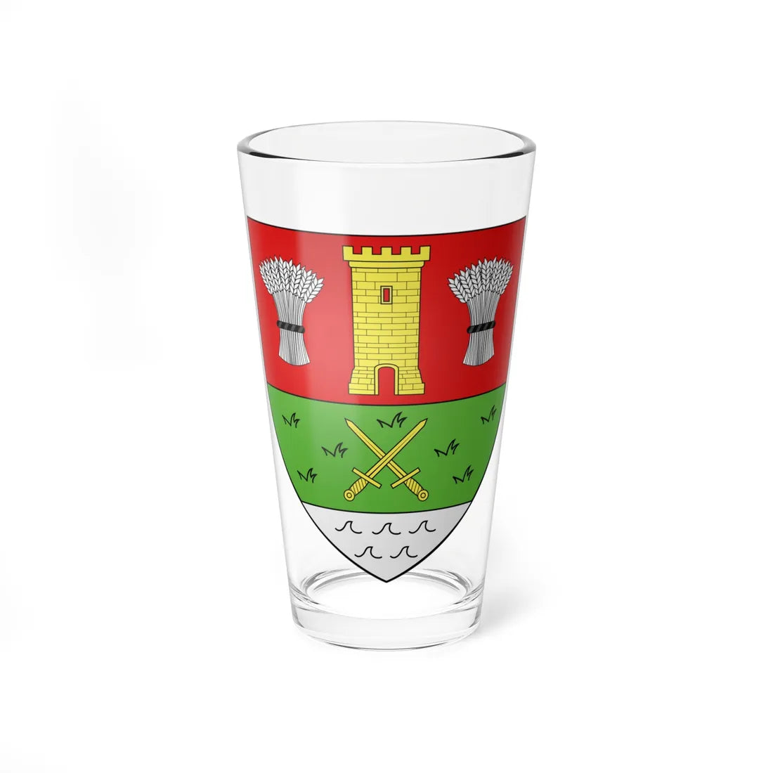 Blason ville ca La Prairie (Canada) (Coat of Arms) Pint Glass 16oz 16oz - Go Mug Yourself