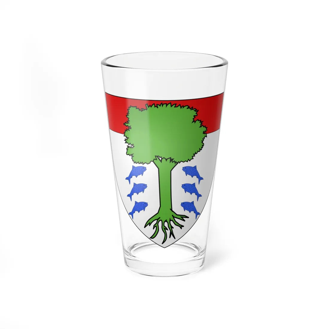 Blason ville fr Bermeries Nord (France) (Coat of Arms) Pint Glass 16oz 16oz - Go Mug Yourself