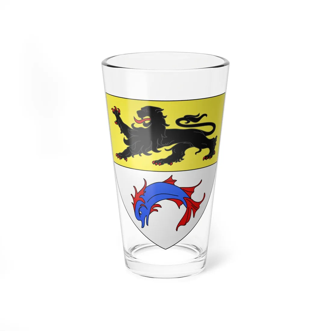 Blason ville fr Dunkerque Nord2 (France) (Coat of Arms) Pint Glass 16oz 16oz - Go Mug Yourself