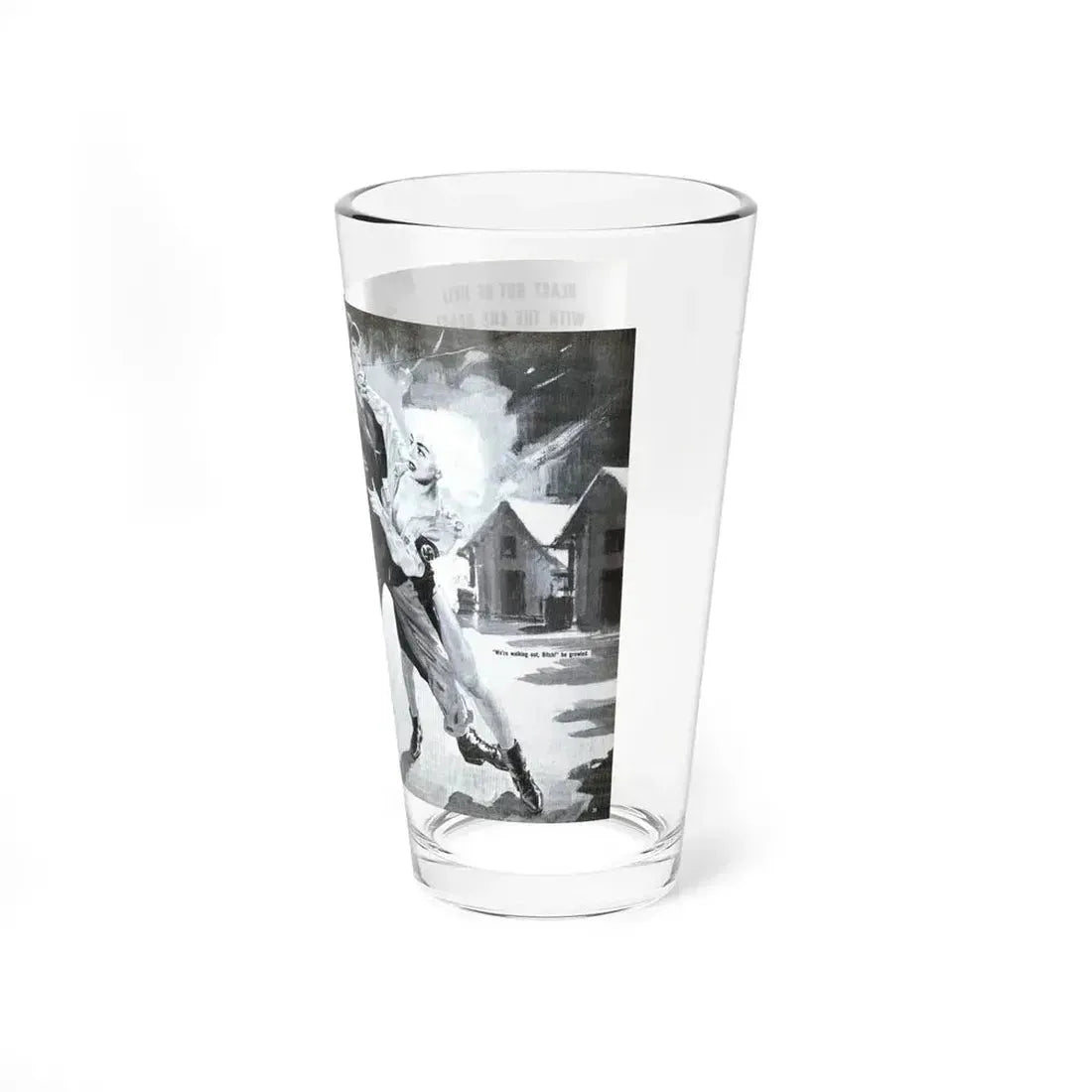 Blast Out of Hell with the She Beast Of Ploesti, Man's Book 1967 (Magazine Illustration) Pint Glass 16oz - Go Mug Yourself