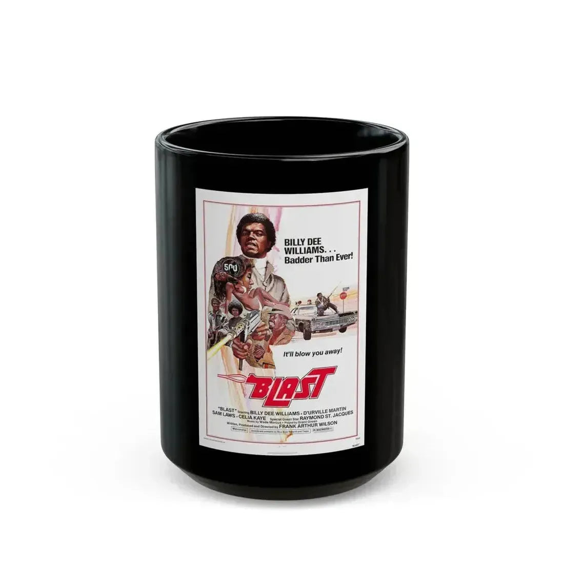 BLAST (THE FINAL COMEDOWN) 1972 Movie Poster - Black Coffee Mug 15oz - Go Mug Yourself