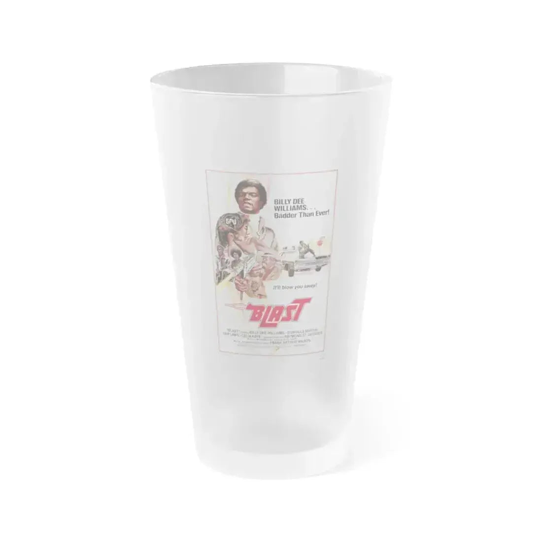 BLAST (THE FINAL COMEDOWN) 1972 Movie Poster - Frosted Pint Glass 16oz 16oz Frosted - Go Mug Yourself