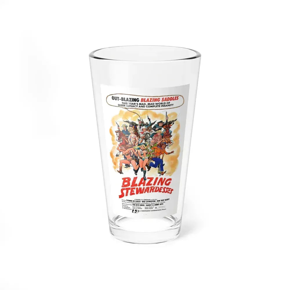 BLAZING STEWARDESSES 1975 Movie Poster - Pint Glass 16oz 16oz - Go Mug Yourself