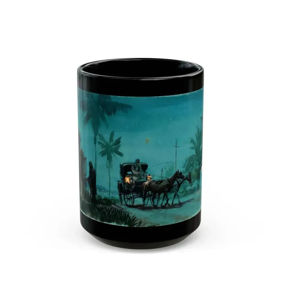 Blessed Are the Merciful, story illustration - Black Coffee Mug 15oz - Go Mug Yourself