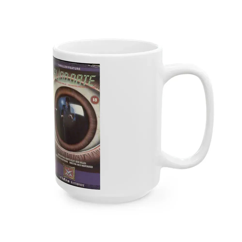 BLIND DATE HORROR (VHS COVER) - White Coffee Mug - Go Mug Yourself