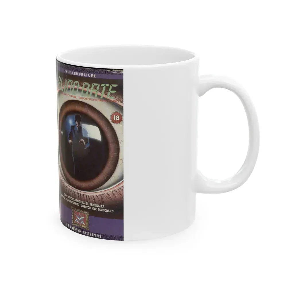 BLIND DATE HORROR (VHS COVER) - White Coffee Mug - Go Mug Yourself