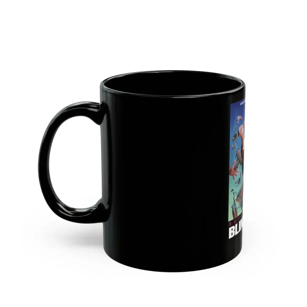 BLIND FURY 1989 Movie Poster - Black Coffee Mug - Go Mug Yourself