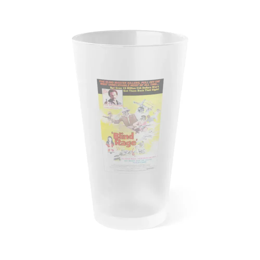 BLIND RAGE 1976 Movie Poster - Frosted Pint Glass 16oz 16oz Frosted - Go Mug Yourself