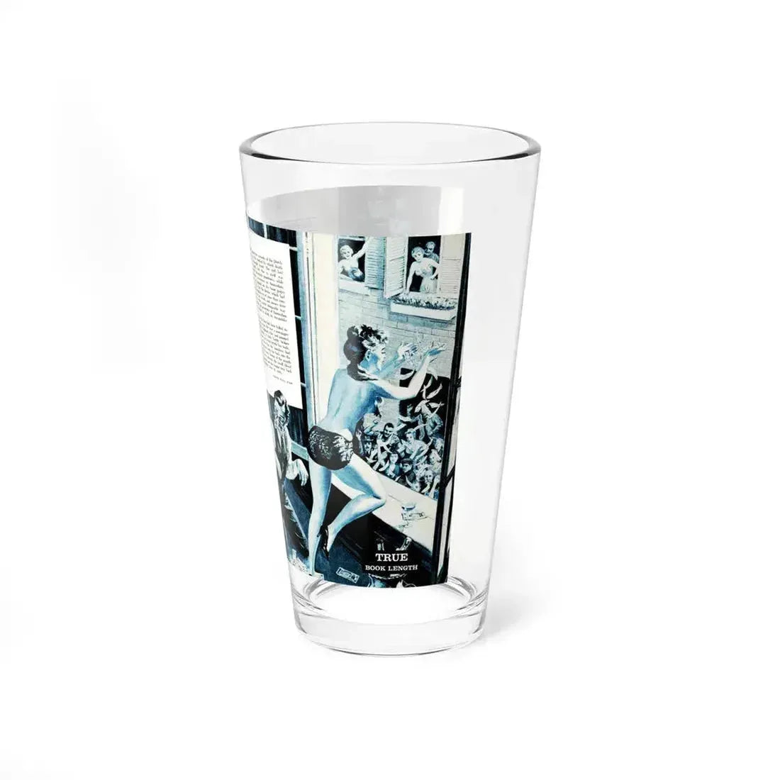Blonde Dolly - Giveway Harlot Of Amsterdam, Real Adventure, January 1961 (Magazine Illustration) Pint Glass 16oz - Go Mug Yourself