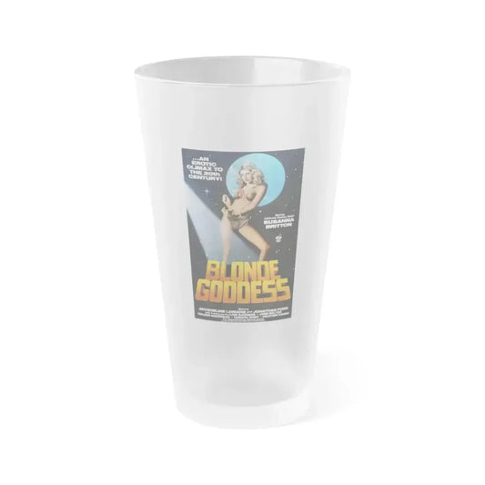 BLONDE GODDESS 1982 Movie Poster - Frosted Pint Glass 16oz 16oz Frosted - Go Mug Yourself